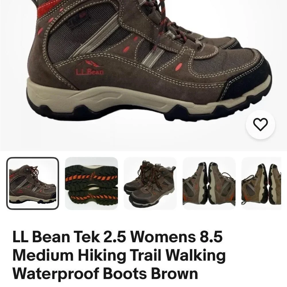 L.L. Bean Tek 2.5 Lace Up Hiking Trail Waterproof Boot Shoes